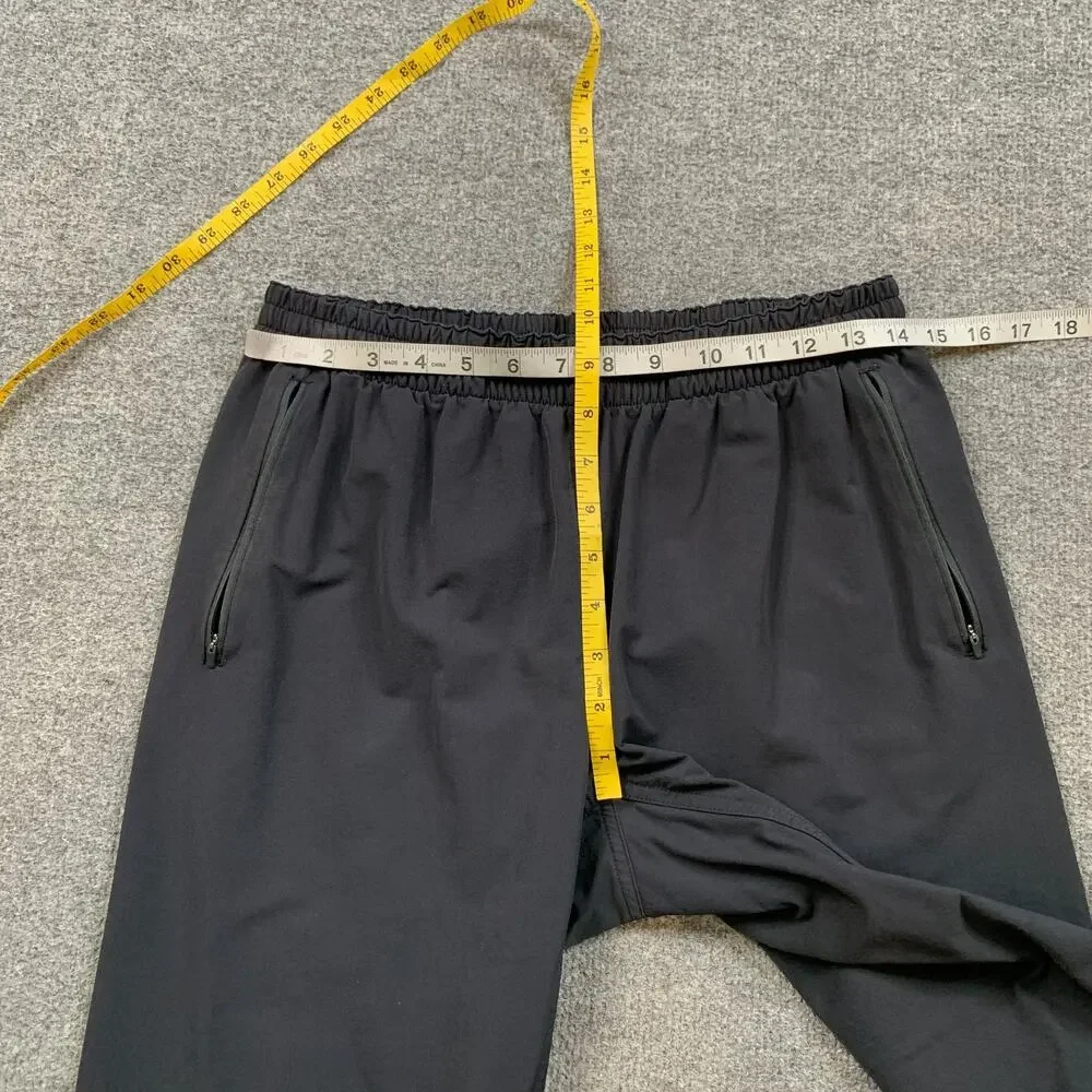 Outdoor Voices Pants Mens M Medium Black Nylon Blend Stretch Cropped Drawstring